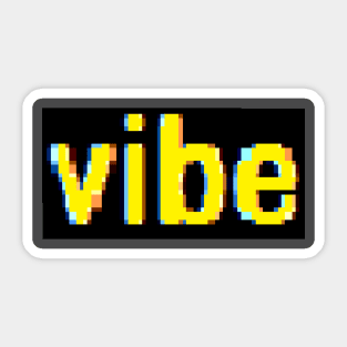 Retro Vibe pixel yellow Sticker